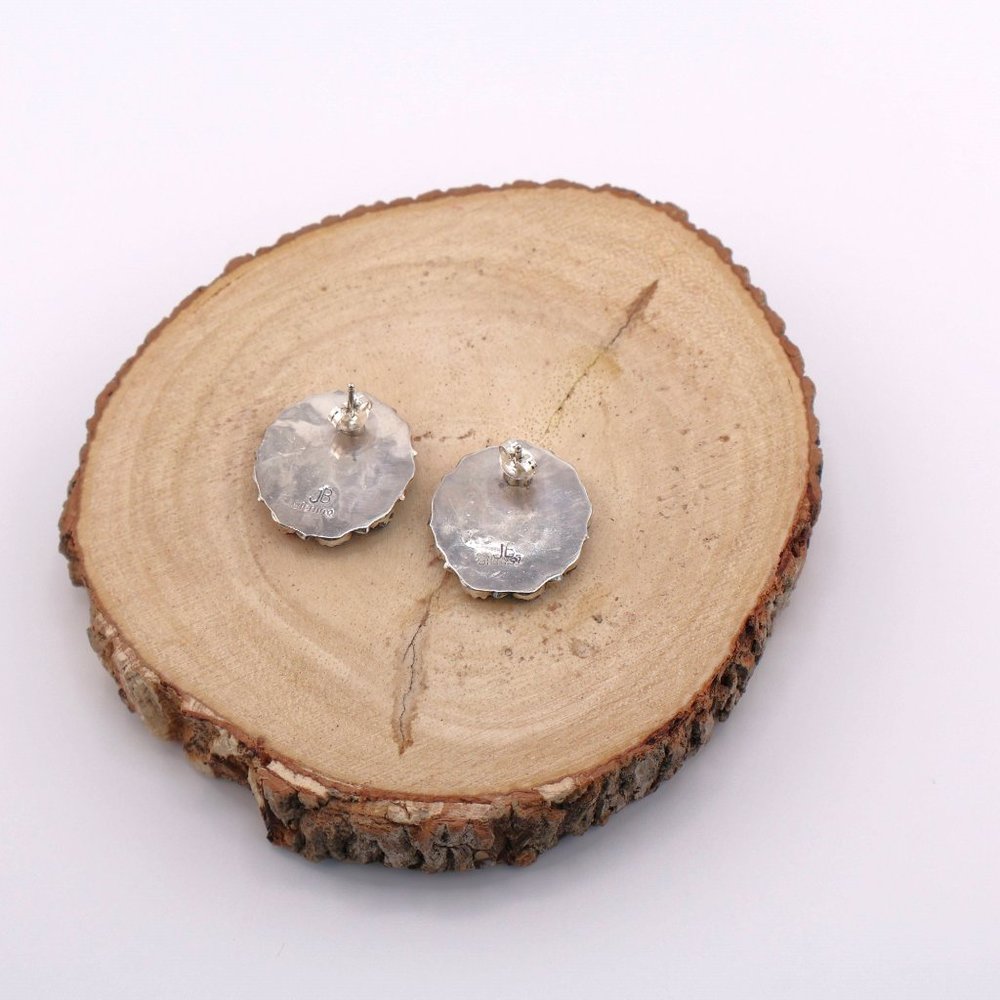 Navajo Earrings Native American Jewelry Pink Spiny Oyster Shell Sterling Silver* - Picture 12 of 12